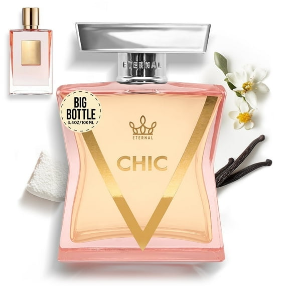 Eternal Chic - Inspired by Love Don't Be Shy - 3.4 oz (100ml) - Eau de Parfum - Long-lasting - Vegan - Clean Ingredients - Perfume for Women - 2000 sprays per bottle
