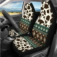 thumbnail image 2 of Uorisanigo Aztec Cow Print 14 Pack Cars Seat Covers Full Set with Comfortable Car Headrest Cover and Steering Wheel Cover and Car Armrest Cover Seat Belt Pads Suitable for Most Cars SUVs, 2 of 6
