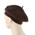 thumbnail image 4 of Visland Women Girl Solid Color Warm Winter Beret Hat French Artist Beanie Hat Ski Cap, 4 of 4
