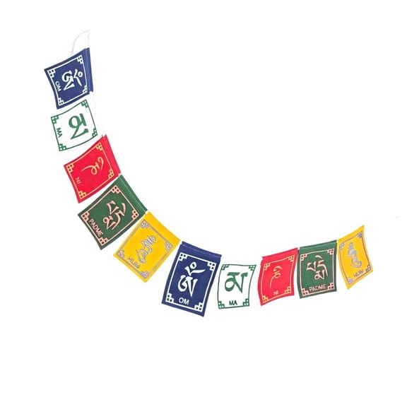 HannLk Small Colorful Buddhist Mantras Flags Suitable for Backpacks Car Decoration