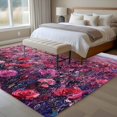 thumbnail image 4 of Spring Red Flowers Large Area Rugs 5x8 ft Pastoral Oil Painting Texture Washable Rug Non Slip Indoor Carpet Absorbent Floor Mat for Living Room Bedroom Dining Room, 4 of 9