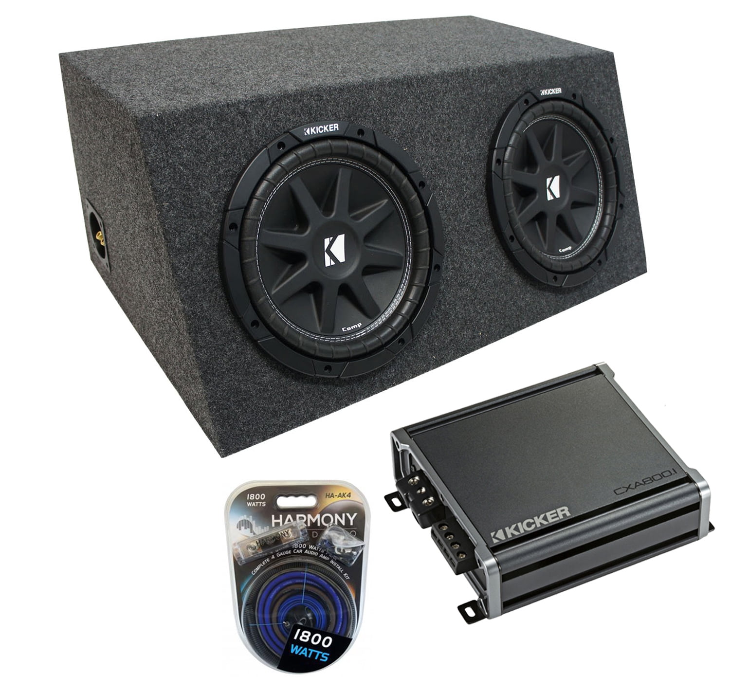 Universal Car Stereo Hatchback Sealed Dual 12" Kicker Bundle Comp C12