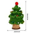thumbnail image 3 of Christmas Tree Decorations, Hand Knitted Simulated Christmas Tree Wooden Potted Knitted Decorations with Colorful Balls and Red Balls for Car and Home Office Classroom Two Colors, 3 of 9