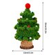 thumbnail image 3 of Árbol de Navidad artificial tejido a mano, adornos de madera en maceta con bolas de colores y bolas rojas para coche, hogar, oficina, aula, dos colores., 3 of 8