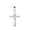 Silver no chain, variant on PAMTIER Men's Stainless Steel Glossy Simple Religion Belief Church Prayer Cross Zircon Inlay Amulet Pendant Necklace Statement Black No Chain