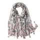 thumbnail image 1 of Bufanda Boho para Mujer Bufanda Ligera con Estampado Floral Otoño/Invierno Moda Bufanda con Flecos Chal, Regalo de Cumpleaños, Regalo de Navidad-SL2003-004 Rosa, 1 of 3