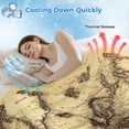 thumbnail image 3 of Beige Map Cooling Blanket,Lightweight Breathable Summer Throw Blanket with Double Sided Cold Effect,Retro Farmhouse Abstract Illustration Art Picnic Blankets Bed Sheet for Hot Sleepers 60"x80", 3 of 8