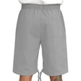 thumbnail image 3 of Zimjoy Men's Vintage Cargo Shorts Casual Classic Fit Twill Work Shorts Below Knee Shorts with Elastic Drawstring Adjustable Bottom, Light Gray M, 3 of 4