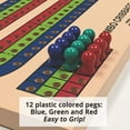thumbnail image 3 of S&S Worldwide Jumbo 34" Long Foam Cribbage Board.  2-Piece Board Locks Together to Form a Huge 34" x 14-1/5" x 1" thick 3 Track Board.  Includes 12 Easy to Grasp Pegs.  Perfect for Seniors., 3 of 6