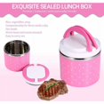 thumbnail image 5 of Jinsinto 600ml Pink Insulated Lunch Box 1 Layer Thermos Insulated Box Stainless Steel Insulated Hot Food Storage Container, 5 of 5