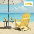 thumbnail image 6 of Folding Adirondack Chair Outdoor Patio Fire Pit Chairs with Cup Holder Porch Garden Yellow, 6 of 9