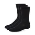 thumbnail image 2 of MeMoi Boys' 3 Pair Pack Ribbed Cotton Blend Crew Sport Socks - Boys - Male, 12-14, Black, 2 of 4