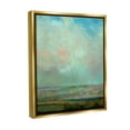 thumbnail image 4 of Stupell Industries Blue Abstract Scenery Landscape Painting Gold Floater Framed Canvas Art Print Wall Art, 25 x 31, 4 of 10
