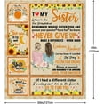 thumbnail image 5 of Sister Gifts Blanket - Sisters Gifts from Sister - Sister Birthday Gifts from Sister - Gifts for Sister from Sisters - Sister Gift from Brother - Gift for Sister Flannel Throw Blanket 60" x 50", 5 of 6