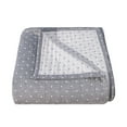 thumbnail image 4 of Flxxie 3 Layers Cotton Muslin Bed Blanket, Ultra Soft Breathable for All Season, Dot, King, 106x92 inches, 4 of 5