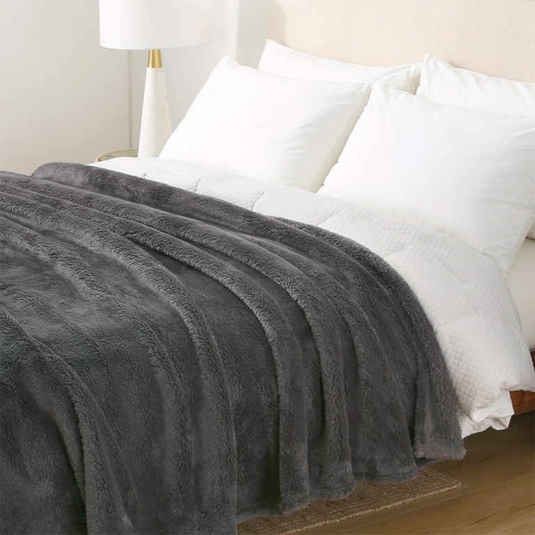 Berkshire Blanket Extra Large Charcoal Throw Free Shipping
