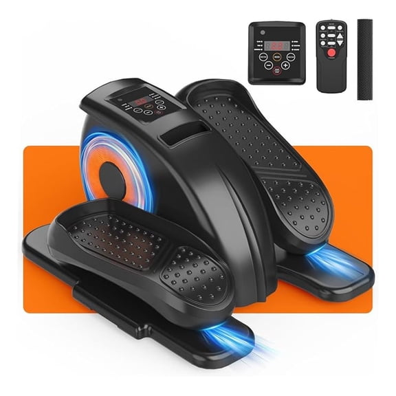 Under Desk Elliptical Machine for Senior Mini Elliptical Leg Exerciser with Control Portable Electric Seated Foot Pedal Exerciser for Home Office