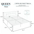 thumbnail image 4 of VECELO Queen Size Metal Platform Bed Frame with Headboard, Heavy Duty Metal Bed Frame Mattress Foundation with Steel Slats Support, No Box Spring Needed, Easy to Assembly, White, 4 of 9