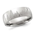 thumbnail image 1 of Mens Stainless Steel Polished Laser-Cut Tree Design Band Ring (8mm), 1 of 4