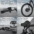 thumbnail image 4 of Ancheer 24" Folding Electric Tricycle,Peak 500W 3-Wheel Electric Bike For Adults,48V/499Wh Removable Battery UL2849 Certified,15.5Mph Step-Thru E-trike,Cargo Motorized Tricycle, 4 of 13