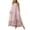 Pink, variant on VONDA Women's Sleeveless Lace Patchwork Loose Maxi Dress Summer Dress Sundress With Pockets