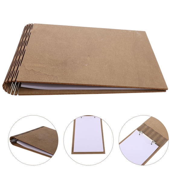 LOLIPPYY Elegant Wooden Wedding Guest Book for Signing and Heartfelt Messages at Wedding Receptions and Special Events