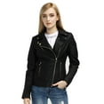 thumbnail image 2 of Giolshon Faux Leather Casual Short Jacket for Women,Moto Coat for Spring Fall and Winter 2XL, 2 of 5
