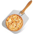 thumbnail image 1 of 12 Inch x 14 Inch Aluminum Metal Pizza Peel, Pizza Paddle for Baking Homemade Pizza and Bread with, 1 of 7