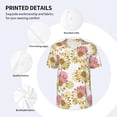 thumbnail image 5 of Rocae Sunflowers for Breathable Men's Baseball T-Shirt Fashionable Casual Baseball Jersey, Moisture-wicking Sportswear 3X-Large, 5 of 9