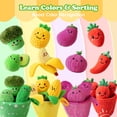 thumbnail image 4 of Juguetes sensoriales de frutas y verduras de peluche SAIMAND para bebé de 6 a 12 meses, 4 of 9