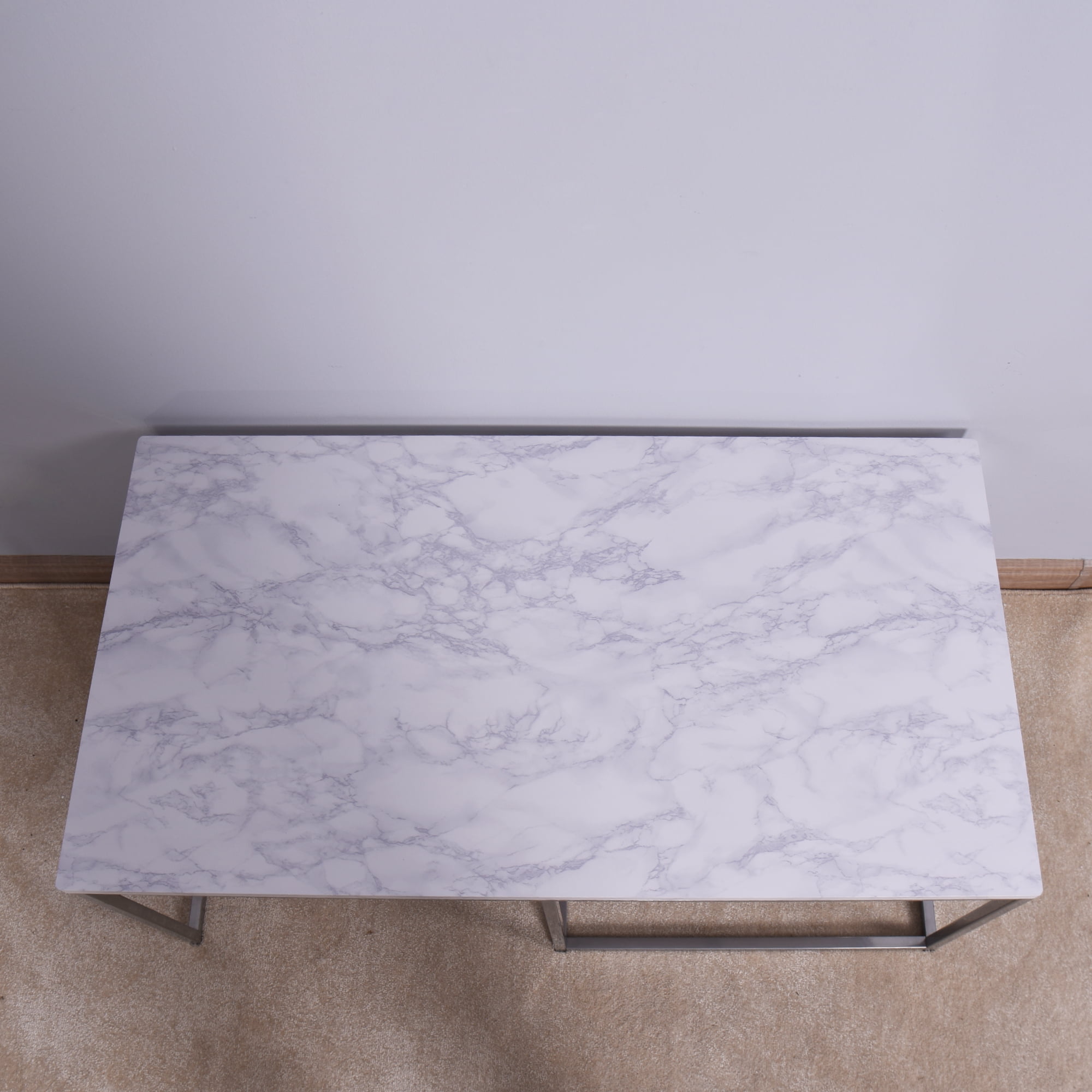Private Jungle Living Room White Nesting Table, Coffee Table with MDF Top,Metal Legs 40.55 x 21.65 x 17.7 inch Private Jungle Living Room White Nesting Table, Coffee Table with MDF Top,Metal Legs 40.55 x 21.65 x 17.7 inch