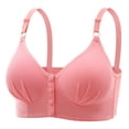 thumbnail image 2 of Front Closure Bras for Womens Bras Front Snaps Seniors Snap Front Bra Older Women Comfort Everyday Bras (Watermelon Red), 2 of 7