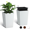 White, variant on 23"/16" Tall Planter Set of 2, Outdoor&Indoor Planter Pots with Drainage Holes&Water Level Monitor&Inner Bucket,Automatic Watering Black/Brown/White