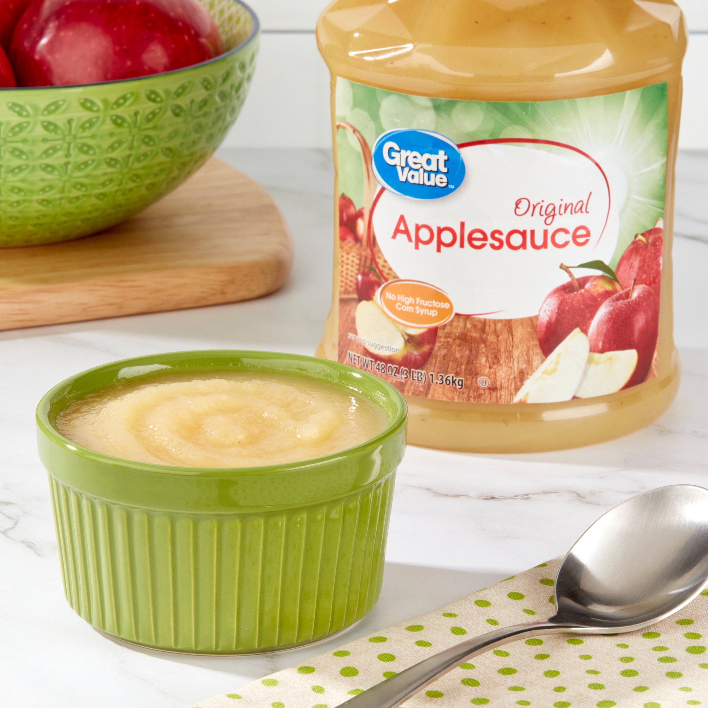 Great Value Original Applesauce, 48 oz Jar - image 2 of 7