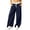 Navy, variant on HomeDM Women's Sweatpants Wide Leg Baggy Thin Fleece Lounge Sweat Pants Elastic Waist Drawstring Joggers with Pockets Army Green L