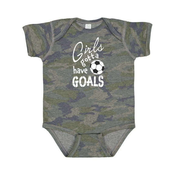 Inktastic Girls Gotta Have Goals- Soccer Girls Baby Bodysuit