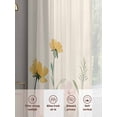thumbnail image 3 of Farmhouse Floral Sheer Curtains for Living Room Bedroom Vintage Flowers Botanical Sheer Curtains 63 Inch Long 2 Panels Set Light Filtering Curtain Window Treatments Drapes for Dining Room, 3 of 6