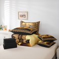 thumbnail image 6 of Manfei Sunset Elk Patch 7 Pieces Full Size Bedding Sets,Rustic Pine Check Full Size Bed in a Bag,Golden,Black Reversible, 6 of 7