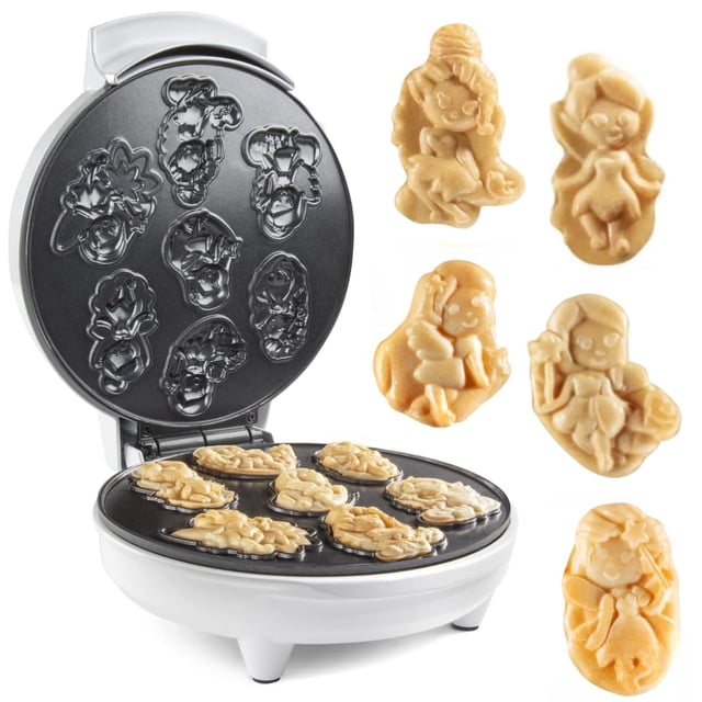 Waffle Wow! Hada Mini Waffle Maker: Crea 7 Waffles Diferentes con Forma de Hada en Minutos: un Desayuno Mágico, Divertido y Fresco para Niños y Adultos: Plancha Eléctrica Antiadherente para Waffles, P
