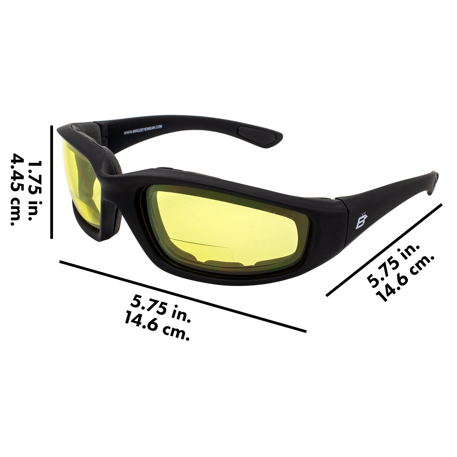 Birdz Eyewear Oriole Padded Safety Bifocal Motorcycle Glasses 