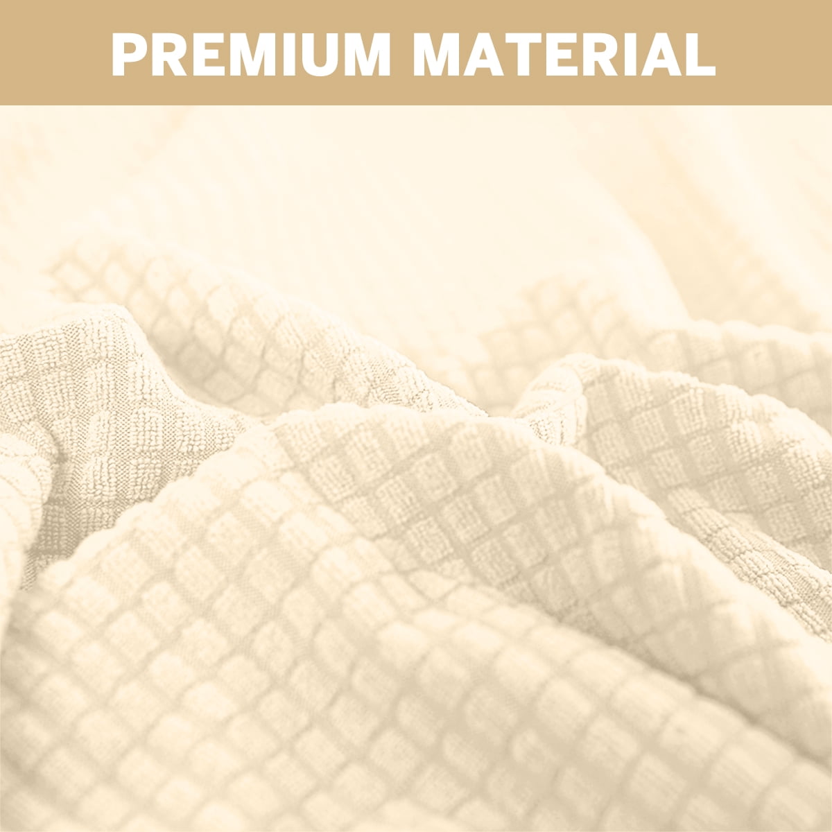 Sanmadrola 100% Waterproof Sofa Cover Non Slip Couch Cover Stretch Slipcover Leakproof Couch Protector for Kids Dogs Cats Pets, Beige, Oversized Sofa