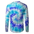 thumbnail image 5 of Autumn T Shirts for Man Round Neck Long Sleeve Tops Tie Dye Print Fall Blouses, 5 of 5