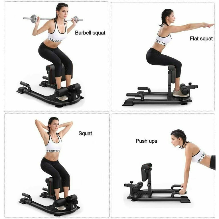 Heavy Duty Deep Sissy Squat Machine, Adjustable Women Men Leg Exercise  Machine with Non Slip Foot Pad ＆ Handle, for Abs Training Sit Up