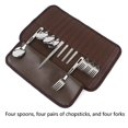 thumbnail image 1 of Camping Kitchen Cookware Set with bag Portable Outdoor Travel Utensils Stainless Steel Cooking and Grilling Set for BBQ Picnic (coffee), 1 of 7