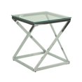 thumbnail image 4 of Gen Coffee and End Table Set of 3, Tempered Glass Top, Chrome Metal Base, 4 of 5
