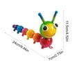 thumbnail image 3 of YiJuHui Vintage Tin Articulated Caterpillar Toy, Flexible Poseable Rainbow Animal Ornament, Nostalgic Distressed Metal Craft for Home Decor Picnic Holiday, 3 of 6