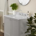 thumbnail image 3 of BizChair 30 Inch Bathroom Vanity with Sink, Storage Cabinet with Soft Close Doors and Bottom Drawer, Carrara Marble Finish Countertop, Gray, 3 of 12