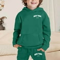 thumbnail image 4 of WOYY Big Girls Clothes Set New York Print Hoodie Sweatpants Outfits, Sizes 9-10, 4 of 5