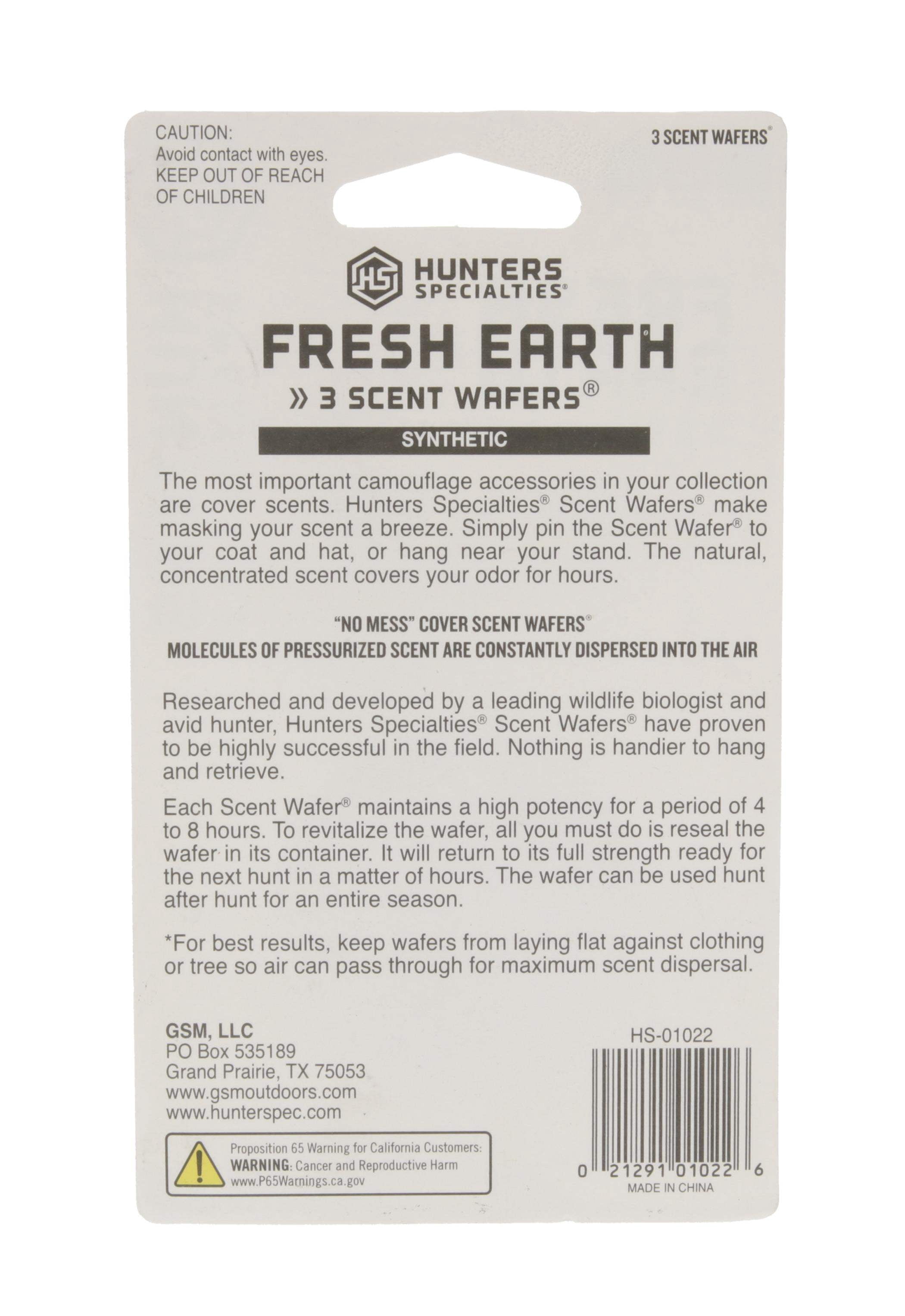 (2 pack) Hunters Specialties Scent Wafers, Fresh Earth Scent, 3 Wafers per pck