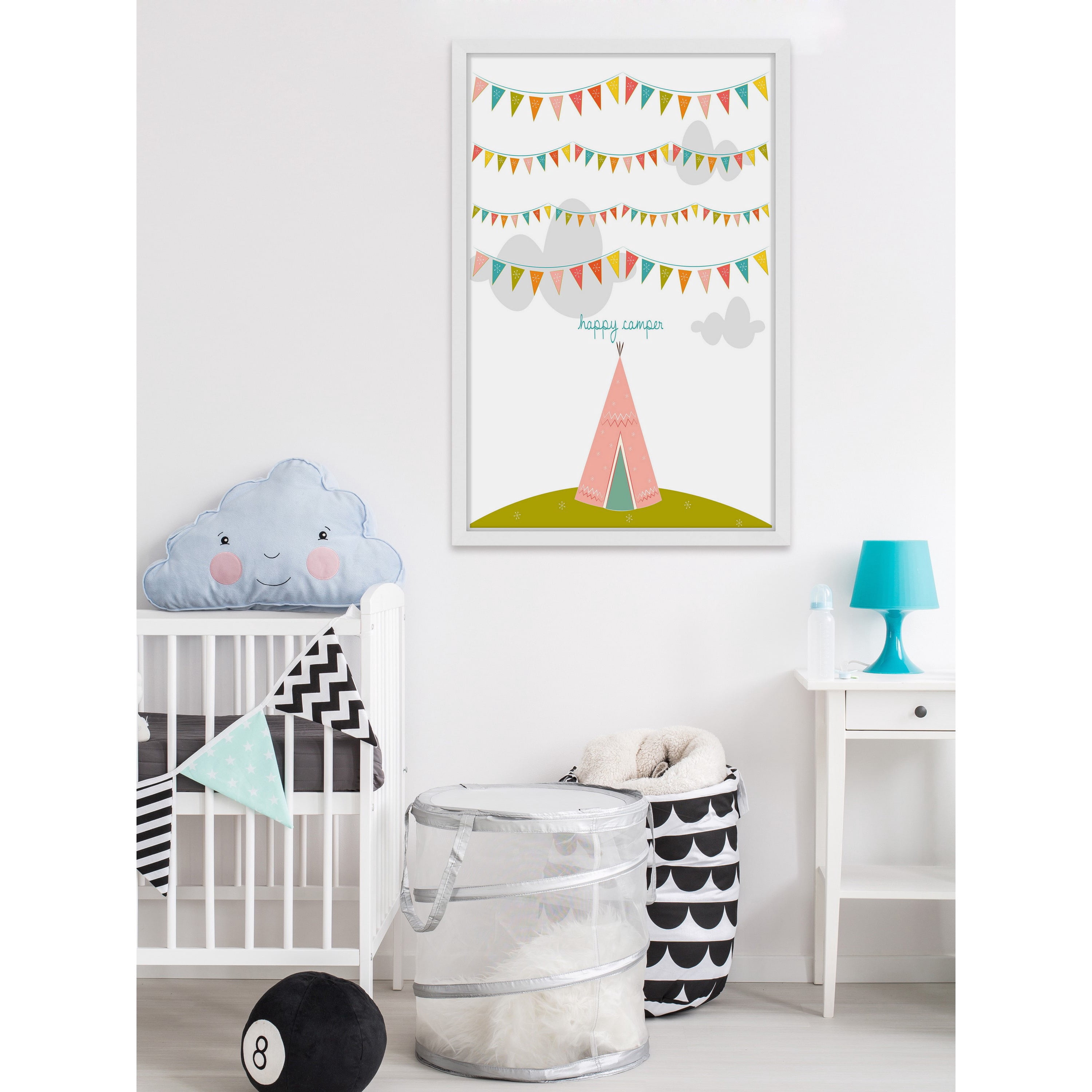 "Pink Tee Pee" Framed Painting Print